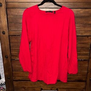 Red Women's Sweater Top 1X